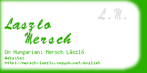 laszlo mersch business card